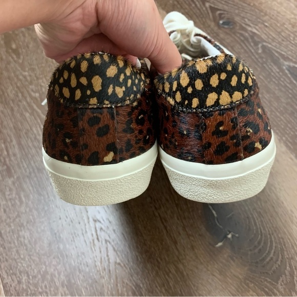 Madewell womens sidewalk low top sneakers painted leopard Color block calf hair - Picture 6 of 6